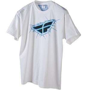    Fly Racing Shatter T Shirt   2010   2X Large/White: Automotive