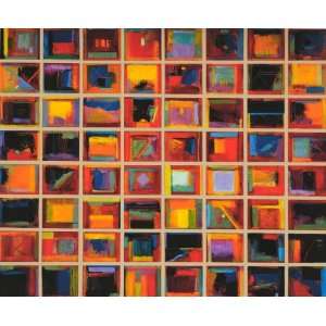 Gary Max Collins: 48W by 40H : 64 Abstract Paintings CANVAS Edge #1 