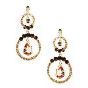  Elizabeth Jadore Champagne Pear Cut Earrings Jewelry