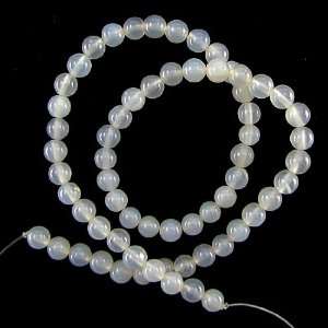 6mm grey agate round beads 16 strand 