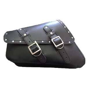   Harley Sportster Black Leather Rivet Saddle Bag 