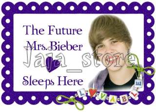 Future Mrs Justin Bieber Pillowcase Iron on Transfer  