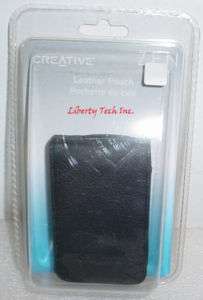 New Creative Zen Vision: M Black Leather Pouch/Case  