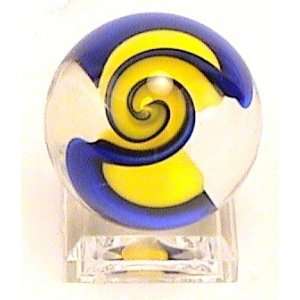  Signed Glass Marbles By Fritz Glass 1 inch in diameter 