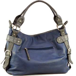 Dasein fashion hobo bag handbag navy blue  
