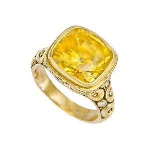  Alex Sepkus Orchard Yellow Sapphire Ring with Diamond 