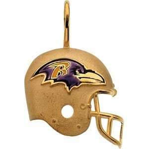   21.25 X 21 Polished Baltimore Ravens Helmet Pendant W/Enamel: Jewelry