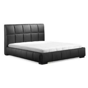  Zuo Amelie Leatherette Black Queen Bed Patio, Lawn 