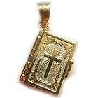 Dazzlers 14k Yellow Gold 3D Bible Charm Opens Lords Pr