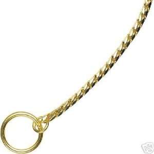    Medium GOLD Snake Chain Show Dog Collar 30