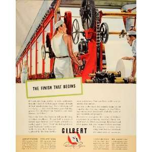   Ad Gilbert Quality Paper Factory Workers Menasha   Original Print Ad