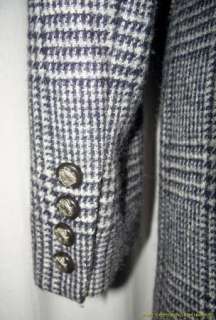   Tweed Wool Jacket 8 Equestrian Horse Buttons PRISTINE COND!!  