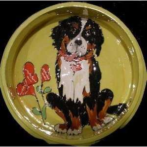    Bernese Mountain Dog Custom Pottery Dog Bowl Barnard