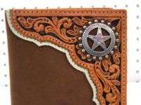 Tony Lama Western Rodeo Wallet Billfold Checkbook Star  