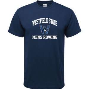   Westfield State Owls Navy Mens Rowing Arch T Shirt