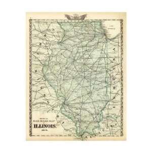  Warner & Beers   Official Railroad Map Of The State Of 