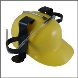  Yellow Beer Soda Guzzling Party Drinking Hat Helmet: Kitchen & Dining