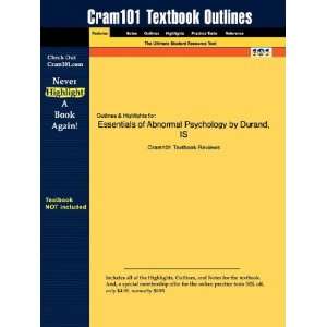 Studyguide for Essentials of Abnormal Psychology by Durand & Barlow 