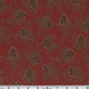   Creek Pinecone Dark Berry Fabric By The Yard Arts, Crafts & Sewing