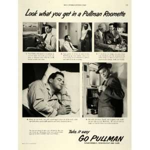  1952 Ad Pullman Passenger Train Roomette Railway Business 