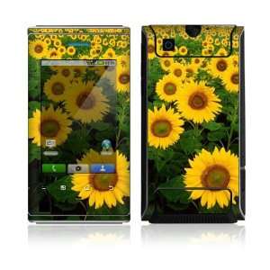  Motorola Devour Skin Decal Sticker   Sun Flowers 