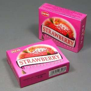  HEM Strawberry Incense Dhoop Cones, Pair of 10 Cone Boxes 