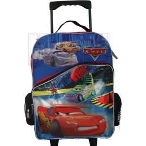  Walt Disney Lightning McQueen Cars Large Rolling Backpack 