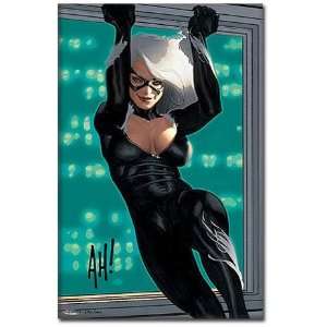 Adam Hughes Autographed Marvel Black Cat Glicee  Sports 
