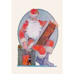  Santa Checks His Giant List of Bad Boys 20x30 Poster Paper 