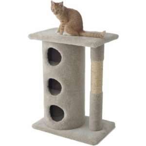 Three Hole Tower with Sisal Post  Color BLUE   LIGHT  Size 16X24X32 