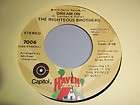 RIGHTEOUS BROTHERS DREAM ON / DR ROCK AND ROLL 45 1970s record 4c