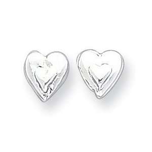  Sterling Silver Heart Mini Earring: Jewelry