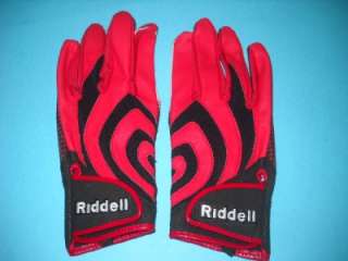 RIDDELL STEALTH TAC SPEED~RED YOUTH LARGE~FOOTBALL~BATTING GLOVES~NWOT 