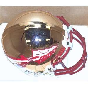  Bobby Bowden Autographed FSU Seminoles Chrome Mini Helmet 