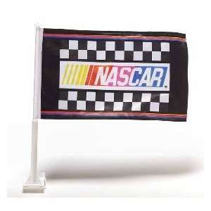 NASCAR CAR FLAG w/ Wall Brackett Set of 2:  Sports 