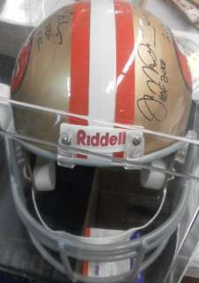 FOOTBALL HELMET SIGNED BY JERRY RICE~DWIGHT CLARK~JOE MONTANA PSA/DNA 