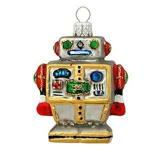  Toy Robot Glass Ornament