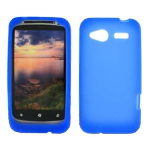  iFase Brand HTC Bresson Cell Phone Solid Blue Silicon Skin 