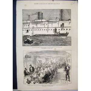  1876 King Queen Portugal Serapis Ship Dinner Glyn Album 