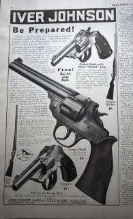 1915 Antique Iver Johnson Arms Revolver Shot Gun Ad  