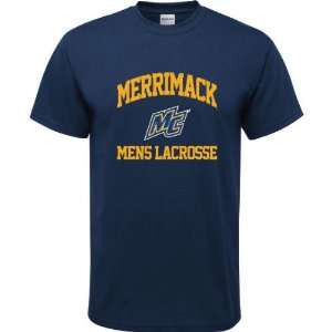  Merrimack Warriors Navy Youth Mens Lacrosse Arch T Shirt 