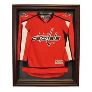  Cabinet Style Jersey Display Case (Mahogany Frame) Sports 