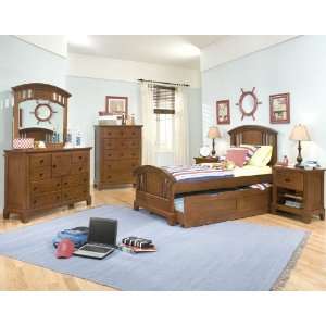  American Woodcrafters Bradford Twin Panel Bed Set with 