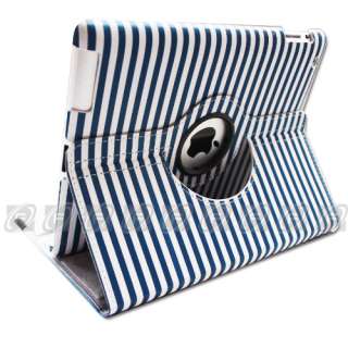 The new iPad 3/2 Magnetic Smart Cover PU Leather Case 360 Rotating 