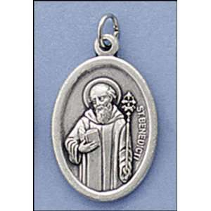 Blessed By Pope Benedetto VXI St Saint St Benedict Pray for Us Medal 