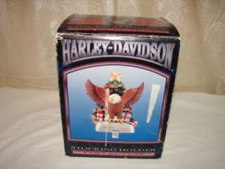 1999 Christmas Harley Davidson Eagle Stocking Holder NIB  