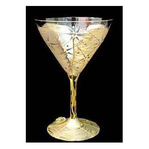 Angel Wings Design   Hand Painted   Martini   7.5 oz 