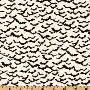  44 Wide Moda Trick or Treat Bats Ghostly White Fabric By 