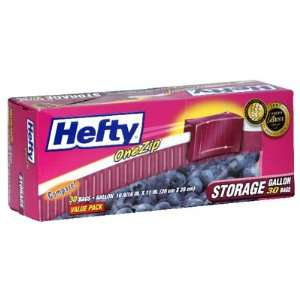  Hefty   One Zip Click Gallon Storage Bags   30 Bags: Home 