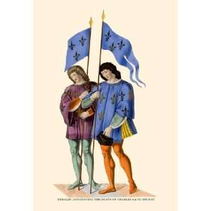  Heralds Announcing Death of Charles 6th 24x36 Giclee